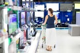 buying a tv television electronics shopping