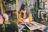 small business owner work from home remote
