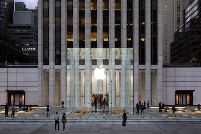 The Apple Store in Manhattan.