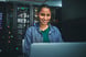 Woman in IT data center