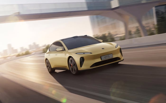 NIO's ET5 sedan.