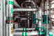 Interior of Industrial Gas Boiler House With Many Pipes, Boilers and other Industrial Equipment