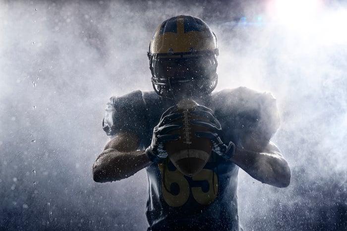 A football player.