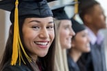 graduation graduate college university celebrate happy smile student loan debt (from Fool Getty Images collection)