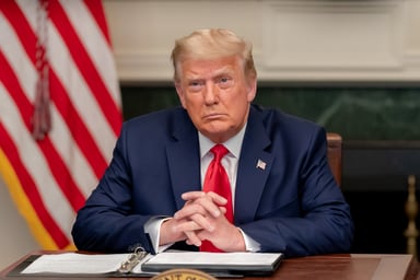 Donald Trump Video Call Troops Official WH Photo Shealea Craighead