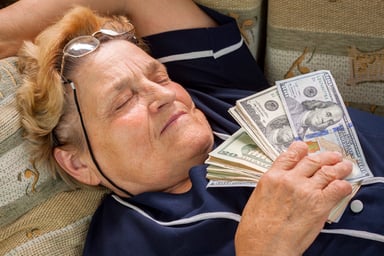 Getty - security cash sleep napping rest peace of mind