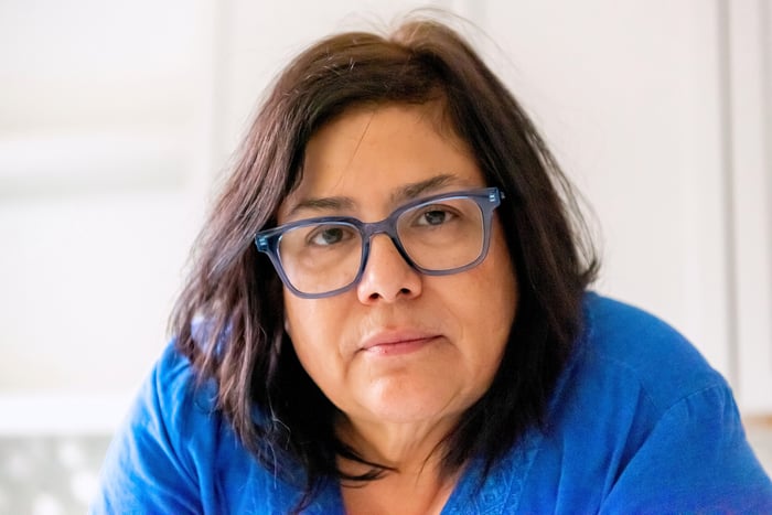 Person looking at the camera with a serious expression.