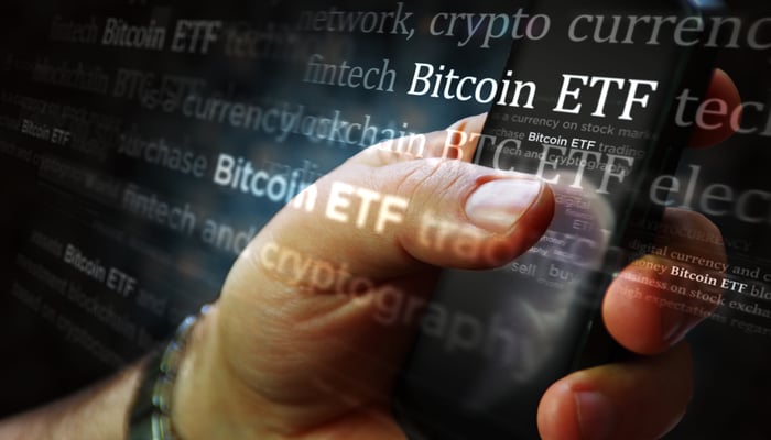Bitcoin ETF on mobile device.