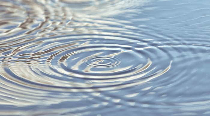 A ripple of water