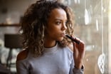 Person using a vaping product