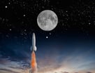 Rocket launching to the moon