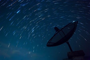 Satellite and stars