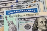 GettyImages-Social Security check card hundreds
