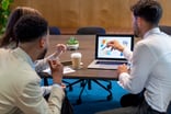 financial advisor laptop two people