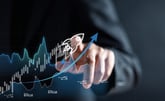 Stock chart rocket