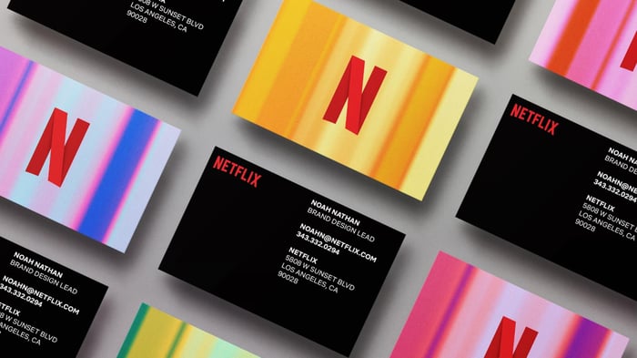 Squares that look like TV screens with the Netflix logo.