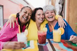 retired friends drinks hanging out