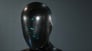 AI android black robot head