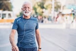 retired man on a job walk run exercise