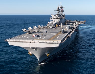 LMT F35s on the deck of HII built USS America source LMT