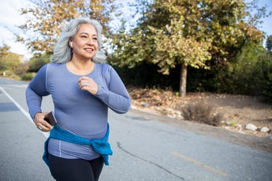 exercise senior wellness run jog fun outside cardio