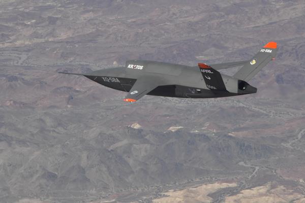 The Valkyrie in flight over Arizona.
