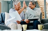 couple high-five happy