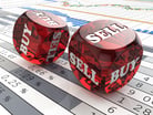 Red Dice Buy Sell Stock Chart Financial Data Invest Billionaire Getty