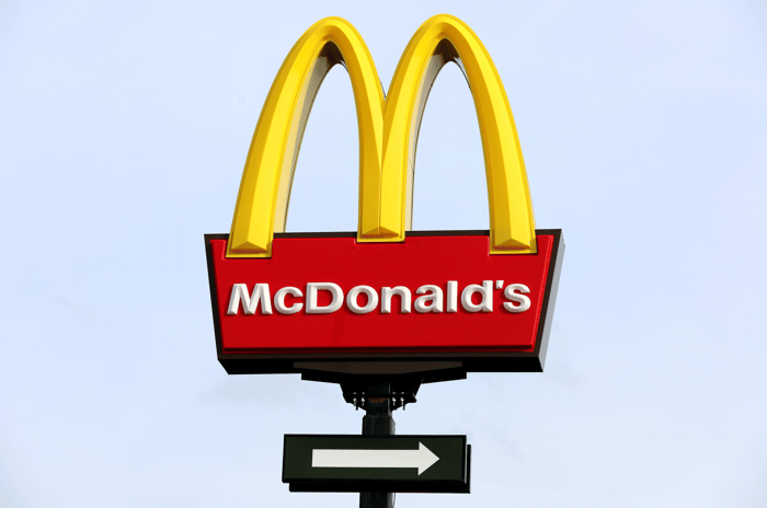 A McDonald's sign. 