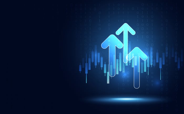 Arrows pointing upward
