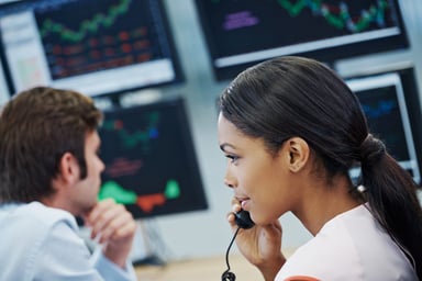 trader stocks investing wall street profit phone broker