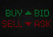 Stock exchange board, buy, sell, bid, ask