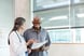 Doctor and patient talking.