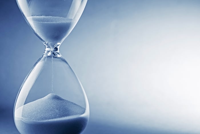 An hourglass.