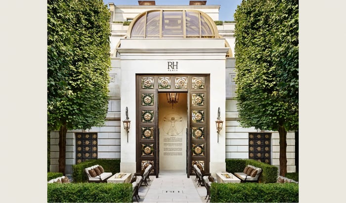 The entrance to RH Paris.