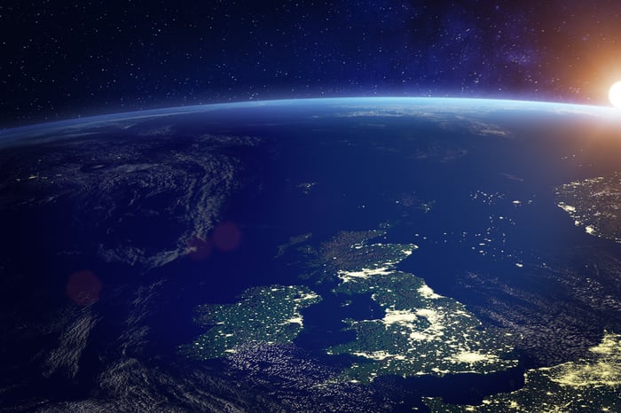 United Kingdom seen from space.