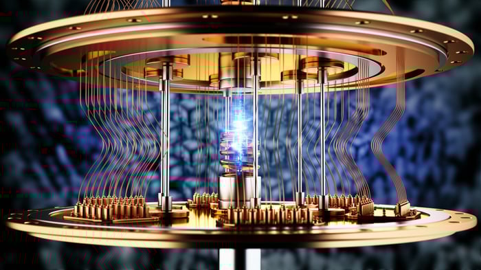 Artist's rendering of a quantum computer.
