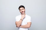 Person in a thinking pose