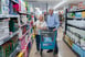 Couple shopping in a retail store
