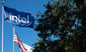 intel flag waving in sky with intel logo_Intel