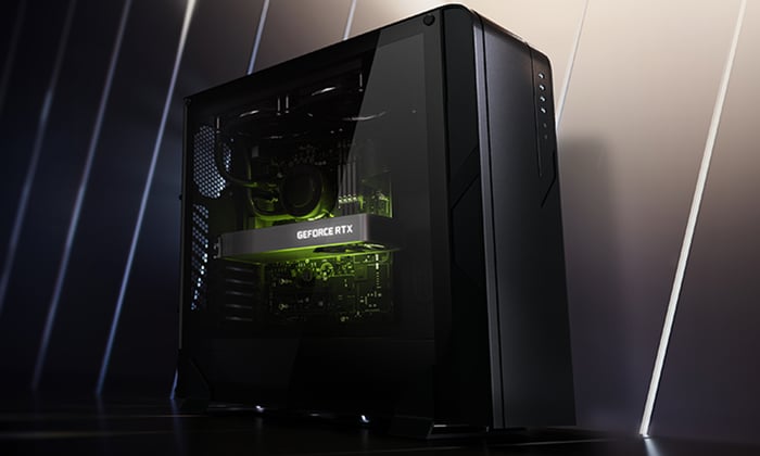 nvidia desktop with nvidia gpu inside and highlighted.