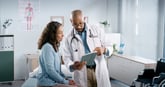 Doctor sharing information with patient