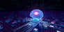 A digital AI brain icon positioned over a semiconductor exchanging information