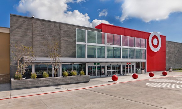 The outside of a Target retail store.