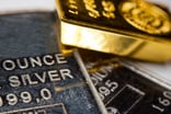 bars of silver and gold.