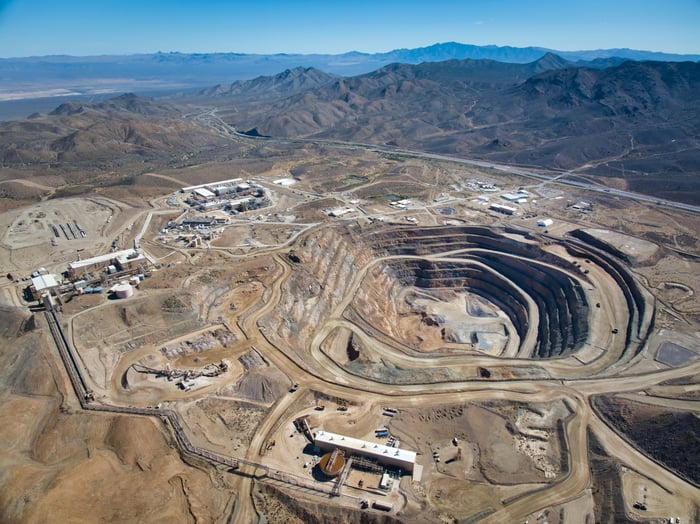 Aerial view of MP Materials' Mountain Pass mine in California.