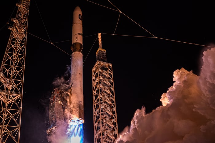 New Glenn rocket leaving pad on Jan. 16.