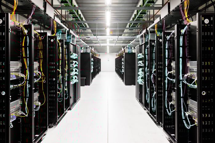 The inside of a data center