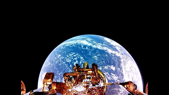 Firefly Blue Ghost lander takes a pic of Earth.