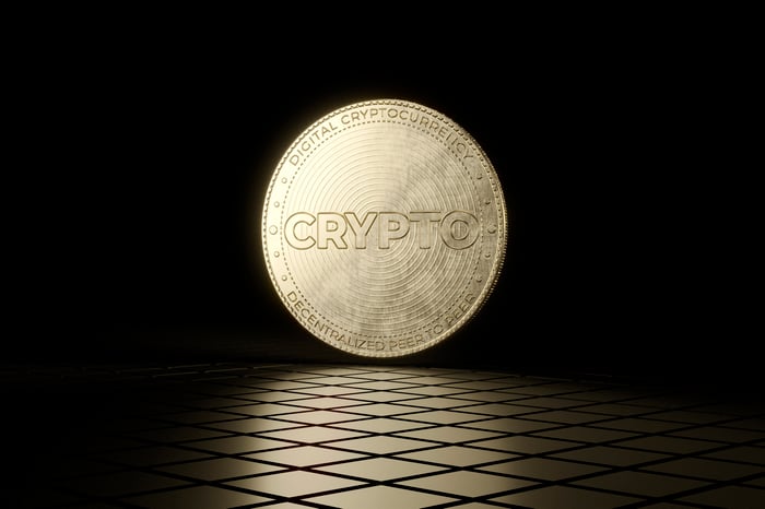 Digital crypto coin.